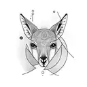 Kangaroo with lemniscate tattoo design idea