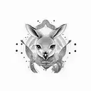 Kangaroo with lemniscate tattoo design idea