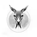 Kangaroo with lemniscate tattoo design idea