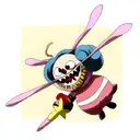buggy the star clown from one piece tattoo design idea