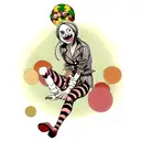 buggy the star clown from one piece tattoo design idea