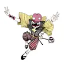 buggy the star clown from one piece tattoo design idea