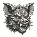 boar demon tattoo design idea