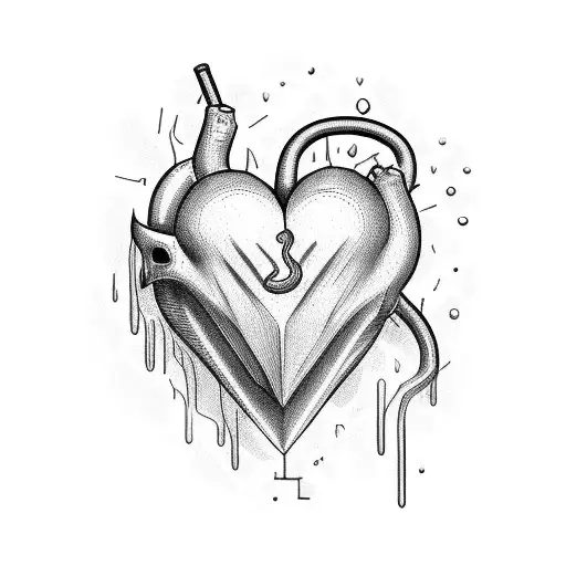 Crying Heart tattoo design idea