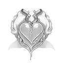 Crying Heart tattoo design idea