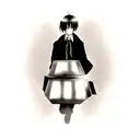 levi ackerman with tridimensional package tattoo design idea