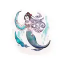 Mermaid tattoo design idea