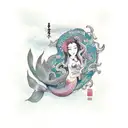 Mermaid tattoo design idea