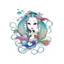 Mermaid tattoo design idea