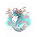 Mermaid tattoo design idea