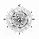 I always catch the clock, it's 11:11 embedded into a floral design  tattoo design idea