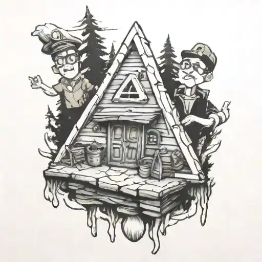 CARTOON GRAVITY FALLS tattoo design idea