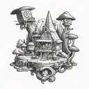 CARTOON GRAVITY FALLS tattoo design idea