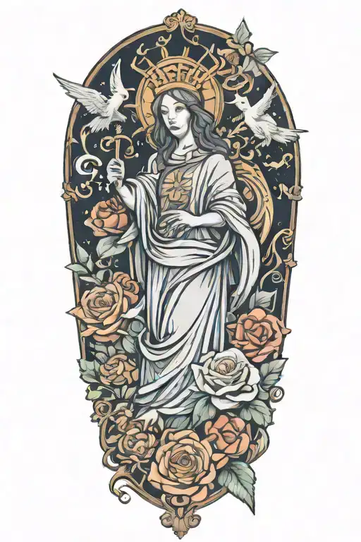 Biblical sleeve tattoo tattoo design idea