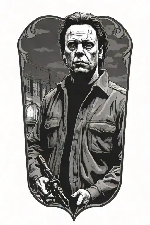 Horror Movie Michael Myers Forearm Tattoo tattoo design idea