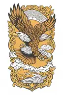 eagle soaring tattoo design idea