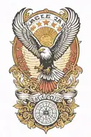 eagle soaring tattoo design idea