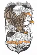 eagle soaring tattoo design idea
