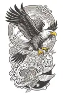 eagle soaring tattoo design idea