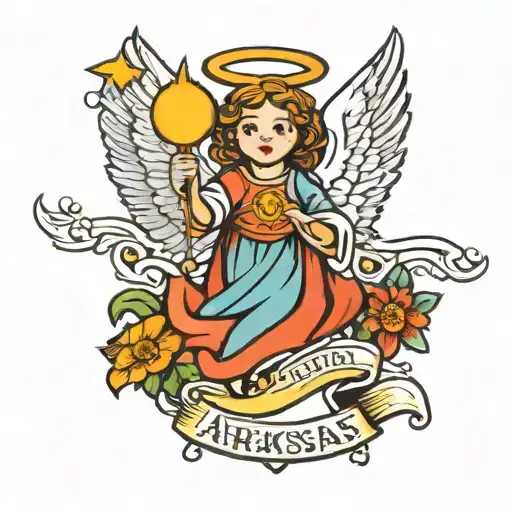 Arkansas Children's Hospital Angel One logo tattoo design idea