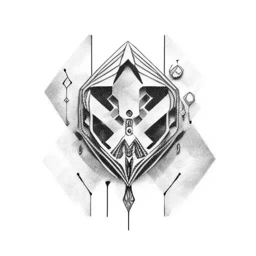 biomechanic neo tribal dark abstract tattoo design idea