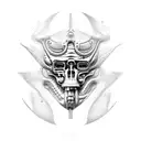 hr giger biomechanic abstract black tattoo design idea