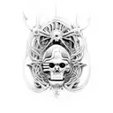 hr giger biomechanic abstract black tattoo design idea