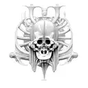 hr giger biomechanic abstract black tattoo design idea