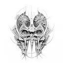 he giger biomechanics dark tattoo design idea