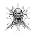 he giger biomechanics dark tattoo design idea