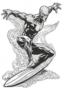 Silver Surfer marvel comics tattoo design idea