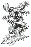Silver Surfer marvel comics tattoo design idea