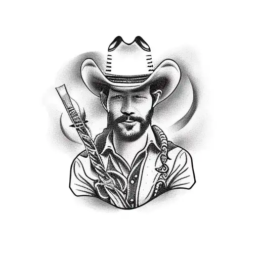 zebra wearing cowboy boots and cowboy hat tattoo design idea