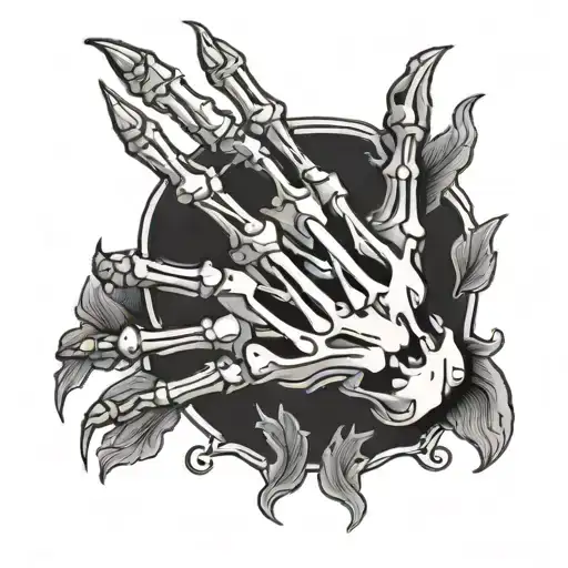 skeleton hand tattoo design idea