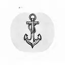 Anchor with infinity  tattoo design idea