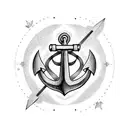 Anchor with infinity  tattoo design idea