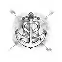 Anchor with infinity  tattoo design idea