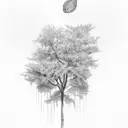 laurel tree tattoo design idea