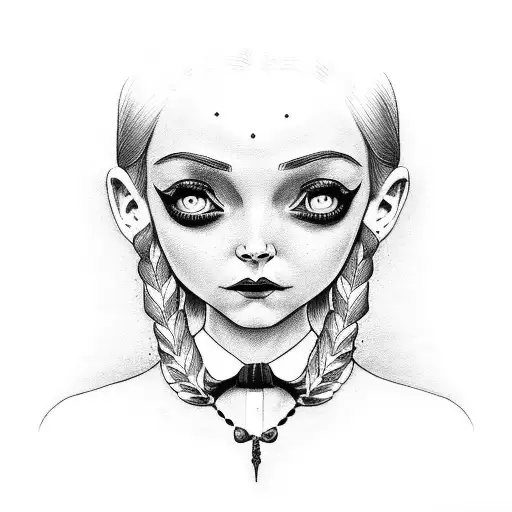 Wednesday Addams  tattoo design idea