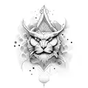 god eliminates fear tattoo design idea