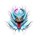 Dragon 3 heads tattoo design idea