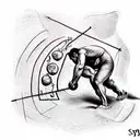 One idea for a tattoo inspired by the myth of King Sisyphus could be an image of tattoo design idea