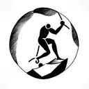 One idea for a tattoo inspired by the myth of King Sisyphus could be an image of tattoo design idea