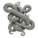 smoke snake tattoo design idea