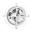 Sun and Moon tattoo design idea