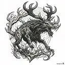 wendigo tattoo design idea