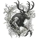 wendigo tattoo design idea