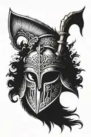 ovlivetree and leonidas helmet tattoo design idea