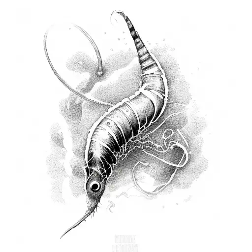 worm tattoo design idea
