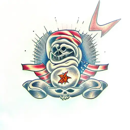 worm tattoo design idea